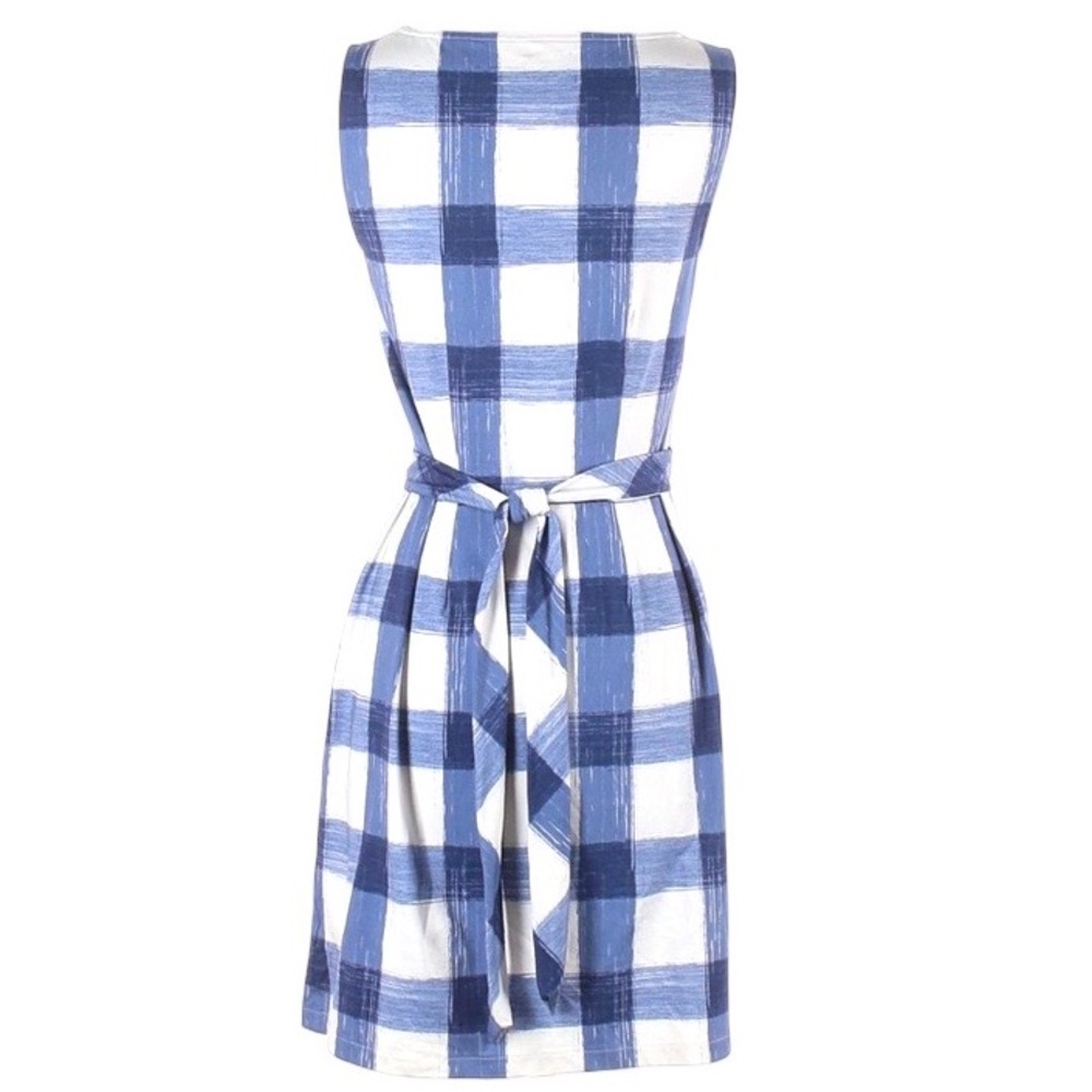 VINEYARD VINES Painted Gingham Print Sleeveless Tie Waist Dress size S - Picture 2 of 11